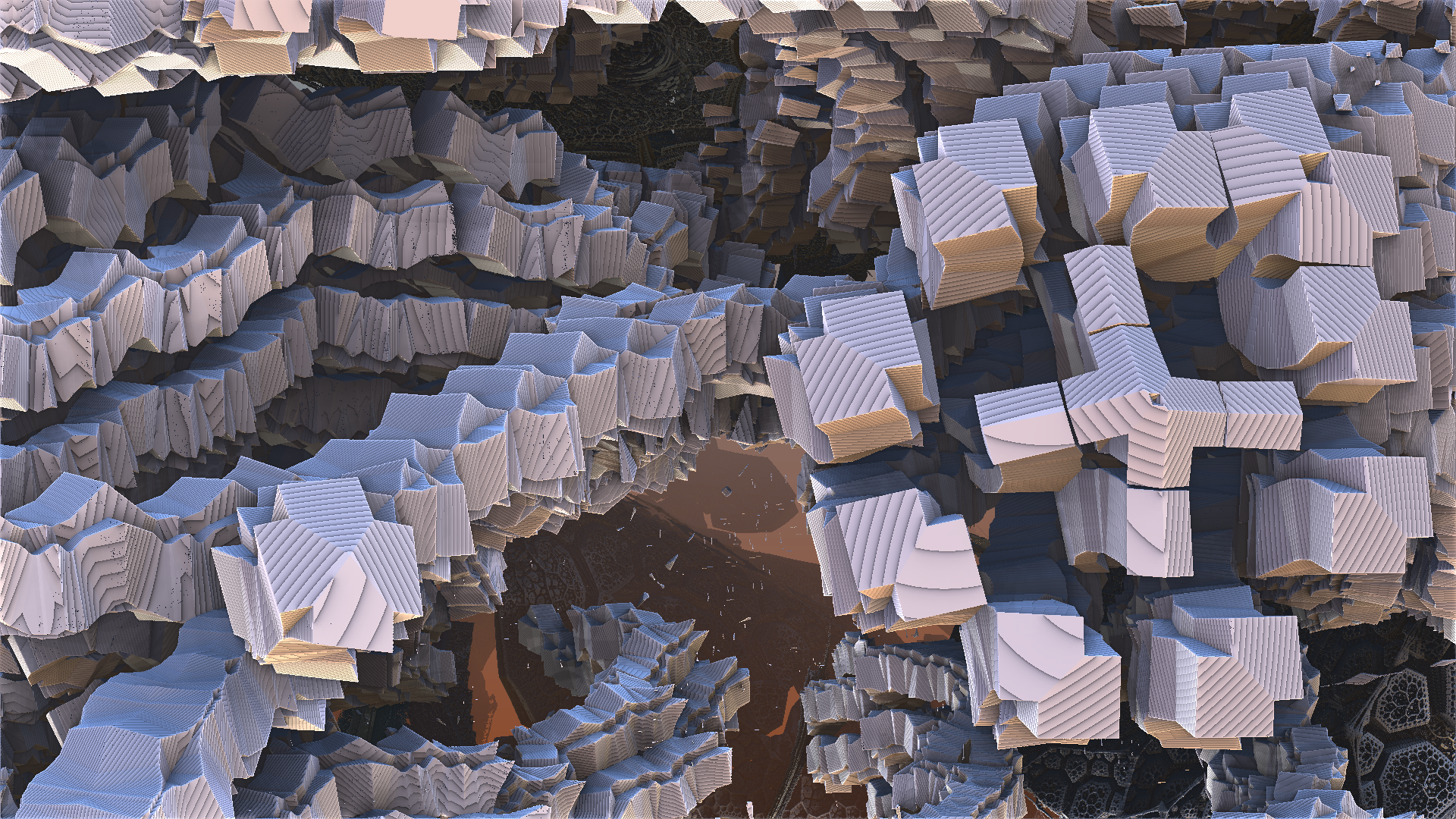 Original fractal 'Nothing left but bones' by Dainbramage, alternate camera angle by ScrambledRubiks